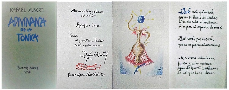 Poema “Advinanza de la Tonica”, Rafael Alberti, 1958.