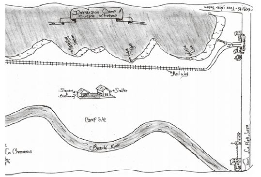 Proceso de cartograf&iacute;a realizado por estudiantes de Licenciatura en
Educaci&oacute;n Biling&uuml;e como parte de su planeaci&oacute;n de gesti&oacute;n educativa para la
salida de inmersi&oacute;n a Suesca, Cundinamarca.
