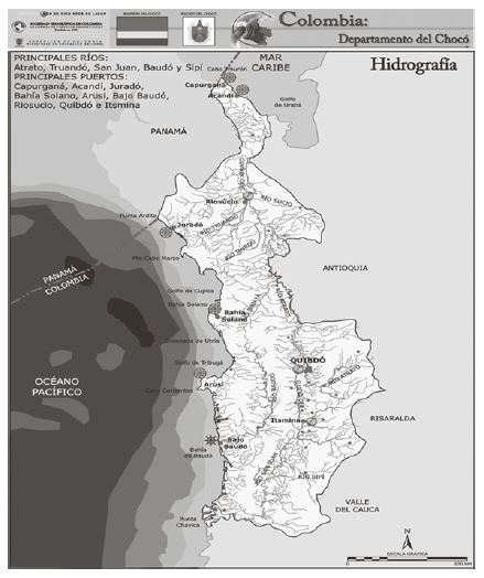 Hidrograf&iacute;a del departamento del Choc&oacute;. 
						