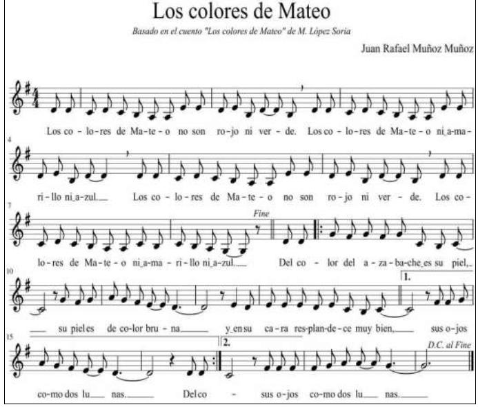 Canción: Los colores de Mateo