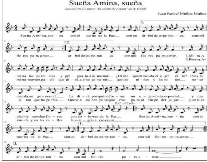 Canción: Sueña Amina, sueña