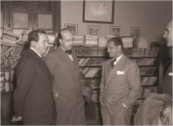 Plinio Mendoza Neira, Roberto García-Peña y Jorge Eliécer Gaitán. Abril 8 de 1948.