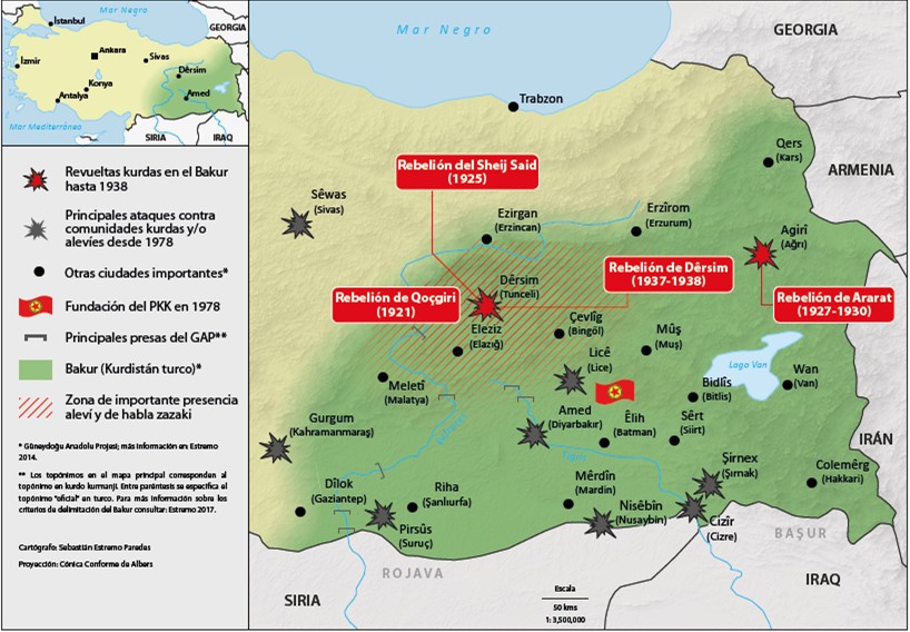 El Bakur (Kurdist&aacute;n turco) desde la desintegraci&oacute;n del Imperio otomano