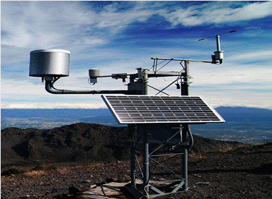 Estación meteorológica automatizada para el registro de variaciones atmosféricas de interés agrícola que interactúan con los cultivos.
