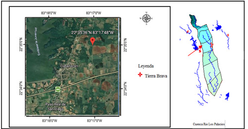 Ubicación espacial finca Tierra Brava. 