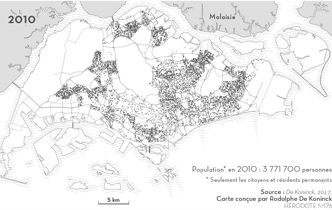 La redistribucin de la poblacin en Singapur para el 2010