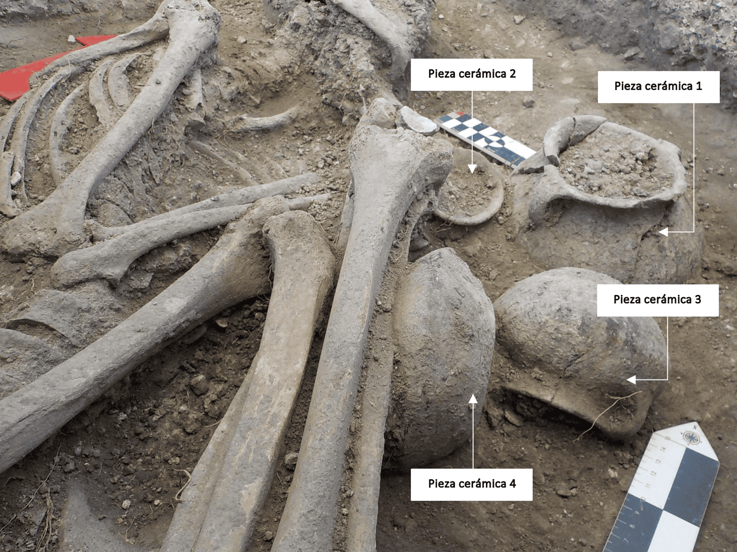 Efecto pared generado por las piezas cer�micas en el enterramiento 68