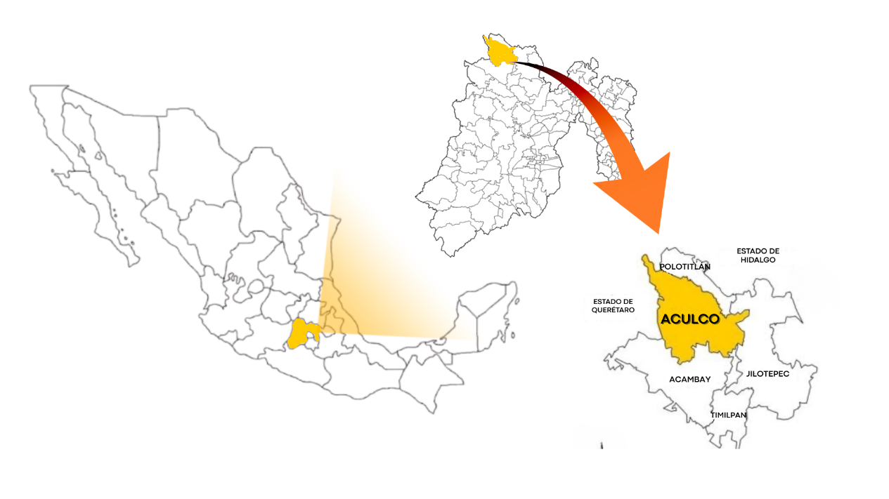 Ubicaci�n geogr�fica de Aculco