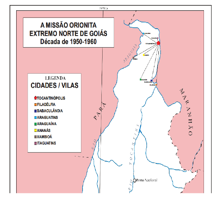 Imagem 1, A Missão Orionita Extremo Norte de Goiás. Década de 1950-1960 