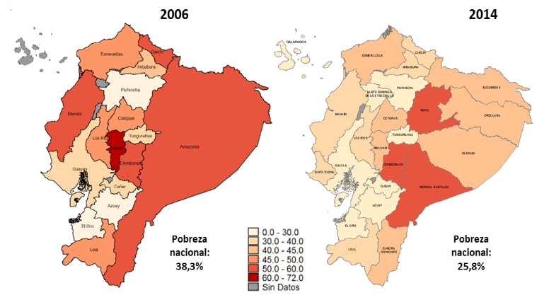 Mapas de pobreza por consumo Ecuador.