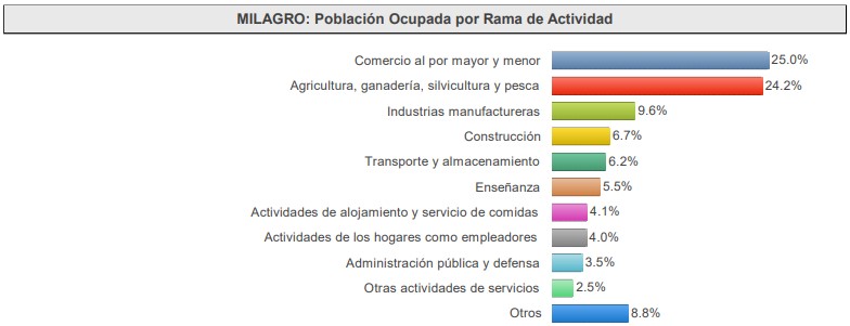 Poblacin ocupada por actividad econmica