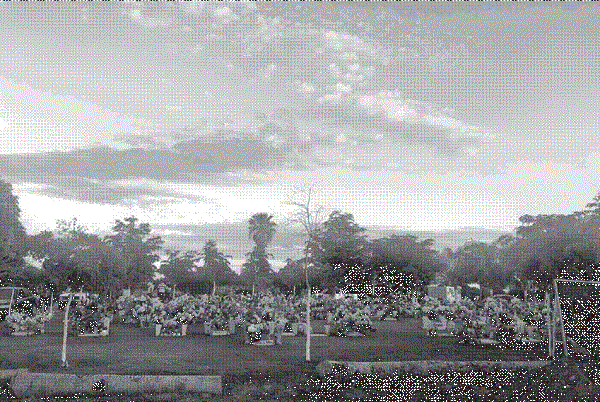 Tierra Santa, pante&oacute;n ubicado en Batamote, ejido Benito Ju&aacute;rez, municipio de Guasave, Sinaloa. Archivo propio, 2018.