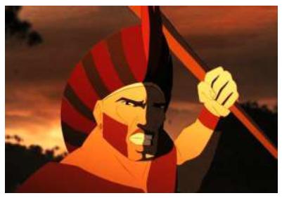 Personagem Piat em trecho do filme “Uma histria de amor e fria” (2013)