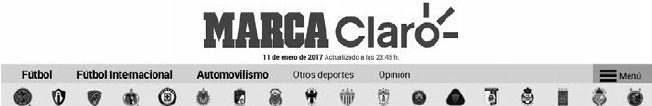 Cabecera de la web MARCA Claro.