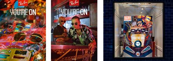 Gráfica Ray Ban You’re On y cartelería PPV