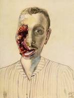 Otto Dix: Veterano de guerra herido o Kreigsverletzer (1922). Dibujo sobre papel