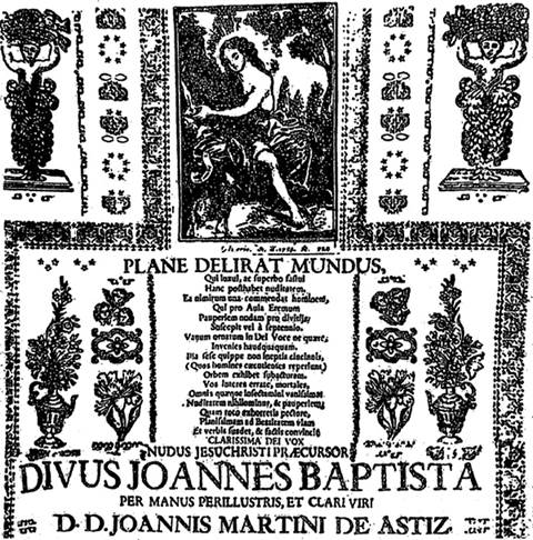 Parte superior de un actillo para defender una tesis de Licenciatura en C&aacute;nones, 1760. Reproducido en Francisco de la Maza 1944, p. 42 (Ilustraci&oacute;n 18).