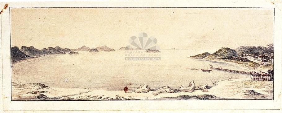 Quadro de Debret retratando a Arma��o de Garopaba