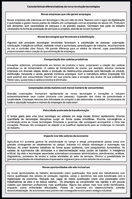 Características diferenciadoras da nova revolução tecnológica
