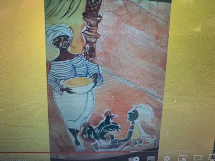 Captura de tela do Culto, 2016 Enquadramento do livro Elegu, de Carolina Cunha, 2007