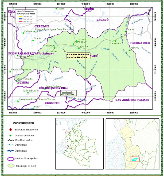 Localizaci�n del �rea de Estudio Estaci�n Ambiental Alto San Juan Municipio de Tad� Choc� &ndash; Colombia