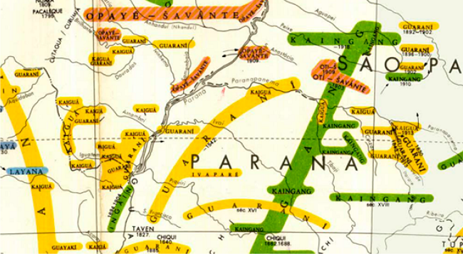 Exemplo de um fragmento do &ldquo;Mapa Etno-hist&oacute;rico&rdquo;