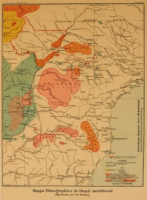 Mappa Ethnographico do Brazil meridional