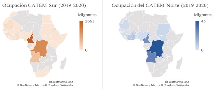 Orígenes de migrantes africanos en CATEM-Costa Rica (2019-2020)