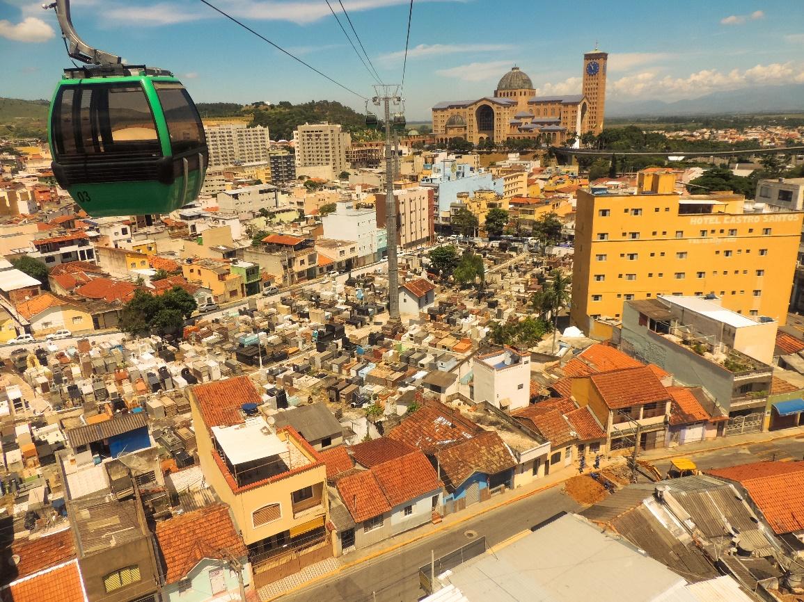 Cidade de Aparecida vista do telef�rico
