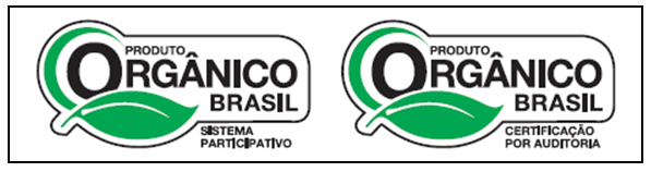 Selo utilizado nos produtos certificados como orgânicos via auditoria ou sistemas participativo