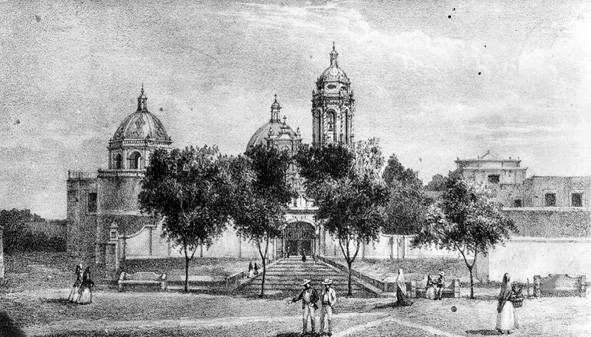 El Colegio de Guadalupe hacia 1872.