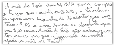 Problema envolvendo adição e subtração com números racionais em sua representação decimal