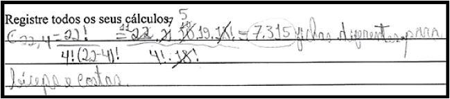 Resolução da questão pelo participante M11