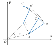 &ldquo;Rota&ccedil;&atilde;o do   , de    no sentido anti-hor&aacute;rio, em torno da origem&rdquo;