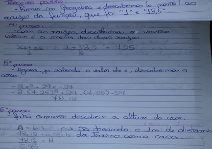 Cálculo da área máxima por G4