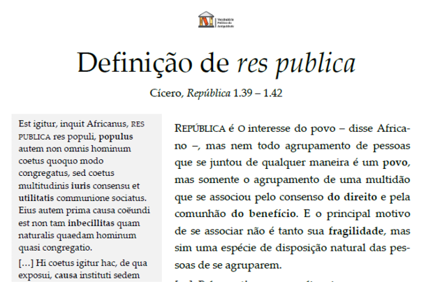 Excerto do cap�tulo sobre C�cero