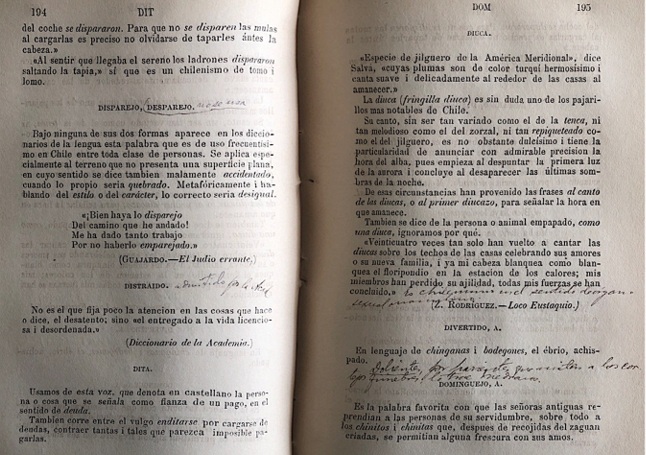 Ejemplos de supresi�n (&ldquo;distra�do&rdquo;), enmienda (&ldquo;diuca&rdquo;) y adici�n (&ldquo;doliente&rdquo;).