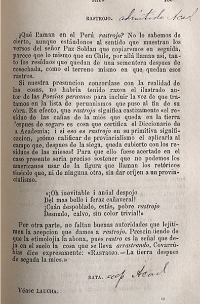 Supresiones en &ldquo;rastrojo&rdquo; y &ldquo;rata&rdquo;.