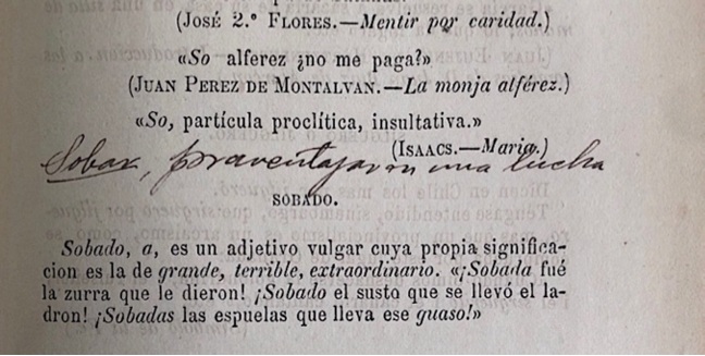 Adici�n de &ldquo;sobar&rdquo;.