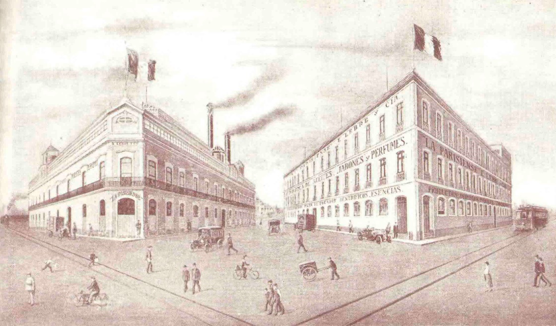 Representación idealizada del paisaje industrial de La Parisiense