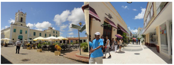 Dos conjuntos urbanos fueron sometidos en momentos diferentes a rehabilitación urbana y conservación integral respectivamente. La Plaza de San Juan de Dios, la más emblemática del centro histórico de Camagüey, 1987, actualizada hoy, y el paseo Peatonal “calle Maceo”, 2011