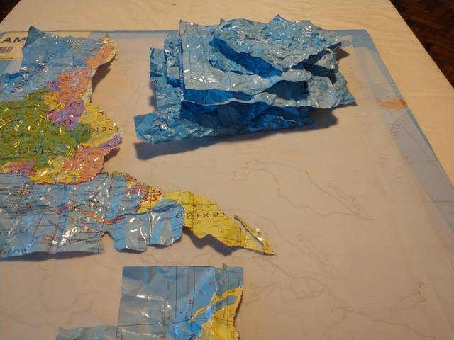 Início do trabalho no ateliê