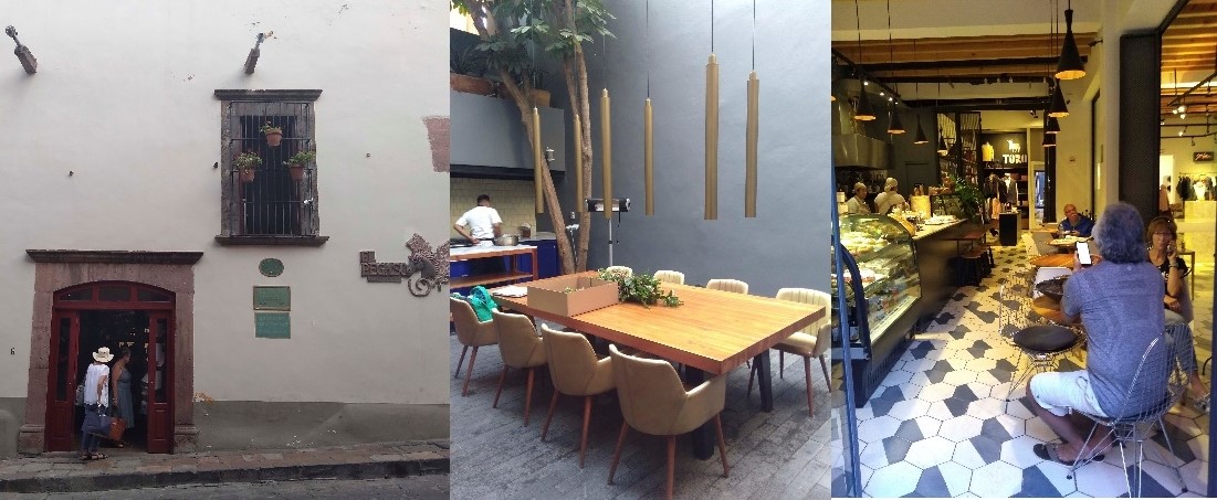 Restaurantes de alta gama en SMA (Restaurante el Pegaso, restaurante de autor Aper y Cafetera Panio)