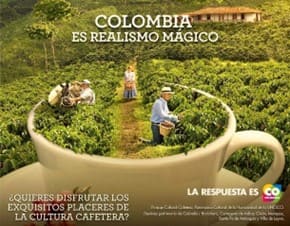 – Imagen publicitaria, marca pas “Colombia es Realismo Mgico”