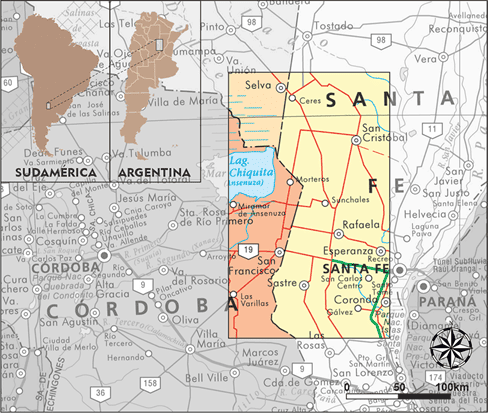 Localizaci�n geogr�fica de la CLCA