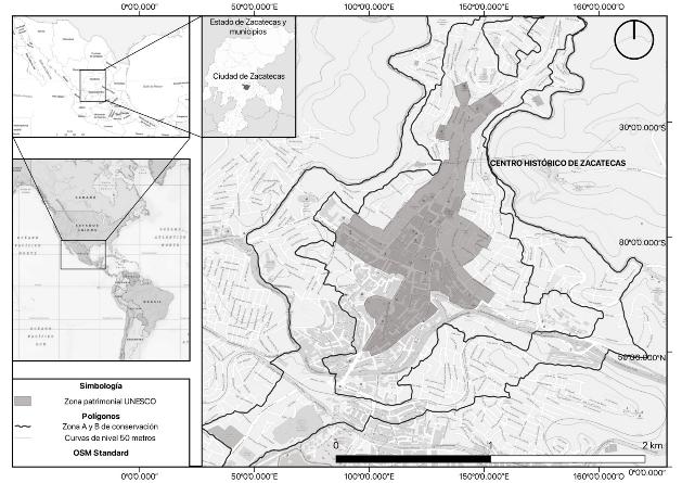 Mapa de localizaci�n del caso de estudio