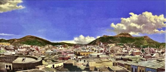 Fotograf�a panor�mica desde Av. Ray�n del Centro Hist�rico de Zacatecas