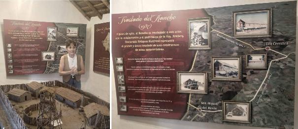 Panel con referencias al traslado del &ldquo;rancho&rdquo;