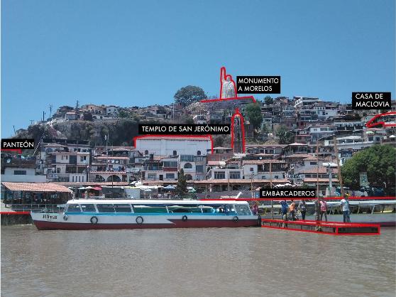 Llegada a la Isla con vista a los espacios representativos