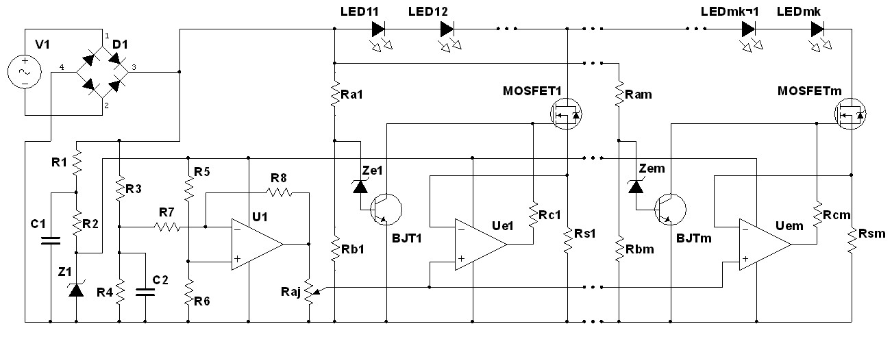 Circuito para la compensacin y regulacin de la potencia de salida.